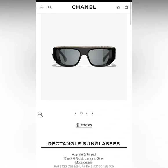 CHANEL | Accessories | Soldbnib Chanel Rectangle Acetate  display picture 1